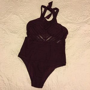 NWT Maroon one piece bathing suit